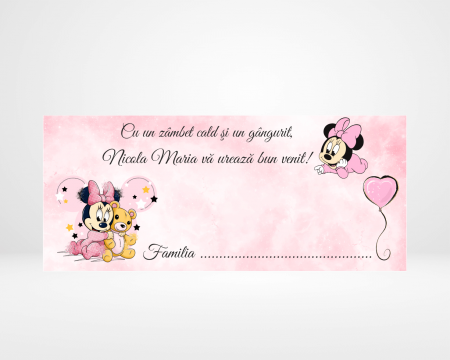 Plicuri de bani - Plic de bani pentru botez - Baby Minnie 
