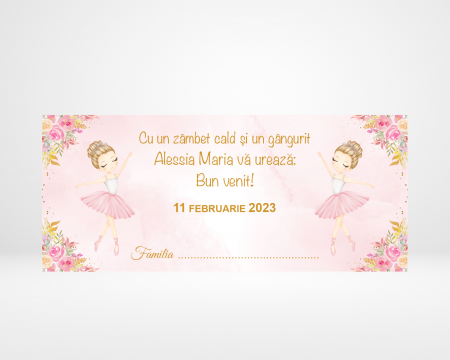 Plicuri de bani - Plic de bani pentru botez - Balerina