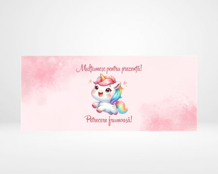 Plic de bani pentru botez - Unicorn - Model 1 [1]