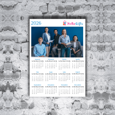 Cadouri de Sărbători - Poster calendar A3 personalizat cu poză și logo