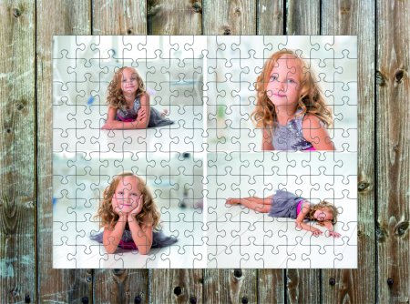 Jucarii - Puzzle A4 personalizat cu 4 poze
