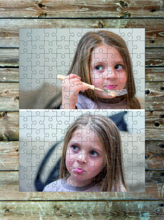 Jucarii - Puzzle A4 personalizat cu 2 poze