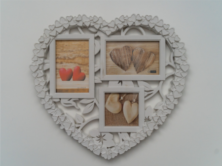 Rame foto - Ramă foto personalizată - Heart - 3 poze