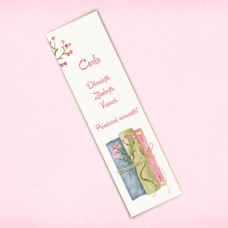 Semne de carte personalizate - Semn de carte personalizat cu mesaj - Primăvară