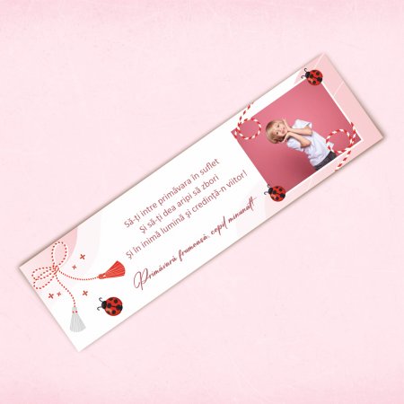 Semne de carte personalizate - Semn de carte personalizat cu o poză și mesaj - Mărțișor