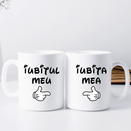 Cani - Set Căni Personalizate Cuplu - Iubitul Meu și Iubita Mea