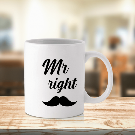 Set Căni Personalizate Cuplu - Mr Right și Mrs Always Right [2]