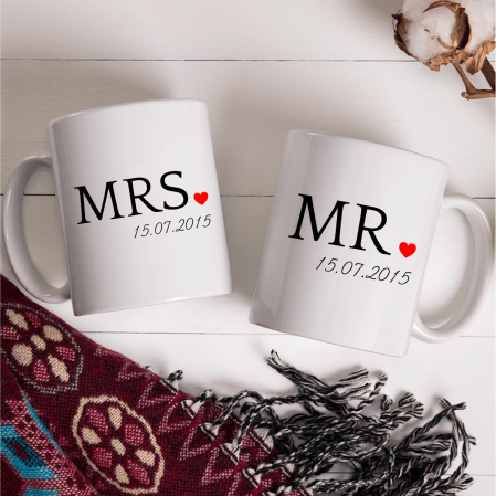 Cani - Set Căni Personalizate Cuplu - Mr și Mrs