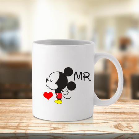 Set Căni Personalizate Cuplu - Mr. și Mrs. - Mickey și Minnie [2]