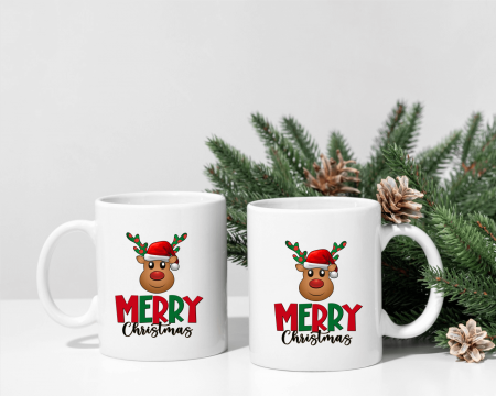 Căni personalizate pentru cuplu - Set căni personalizate pentru cuplu - Ren - M3