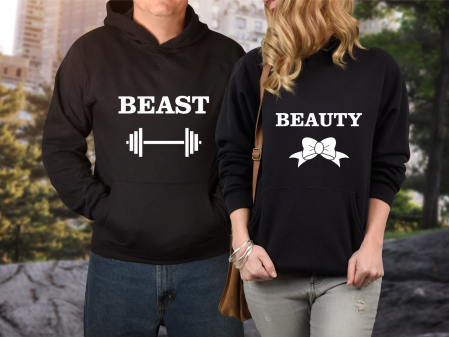 Hanorace - Set Hanorace Cuplu - Beast/Beauty