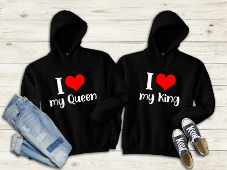 Hanorace - Set Hanorace Cuplu - I love my queen/king