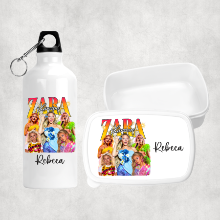 Seturi promoționale - Set lunchbox și bidon de apă personalizat cu nume - Zara Larsson - Model 1