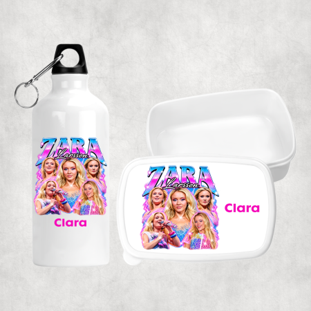 Seturi promoționale - Set lunchbox și bidon de apă personalizat cu nume - Zara Larsson - Model 2