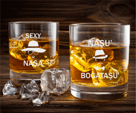 Pahare de whisky - Set pahare de whisky personalizate - Nași