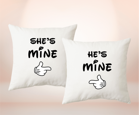 Perne - Set perne personalizate pentru cuplu - She's Mine și He's Mine