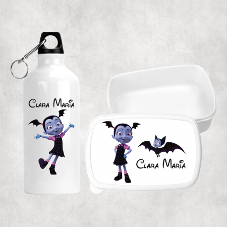 Seturi promoționale - Set personalizat cu nume - Lunch box și bidon apă - Vampirina
