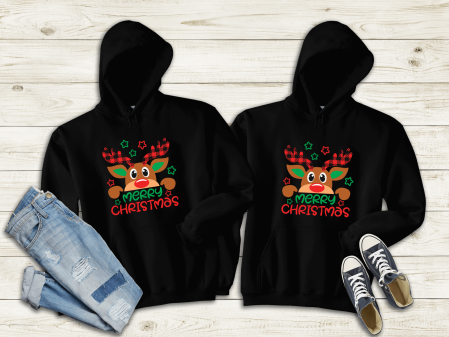 Crăciun - Set tricouri cuplu Crăciun personalizat - Merry Christmas