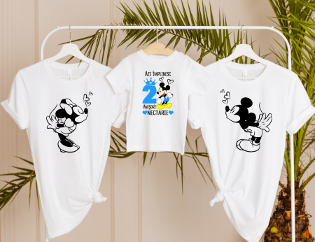 Tricouri personalizate Aniversare - Set tricouri personalizate - Aniversare - Mickey