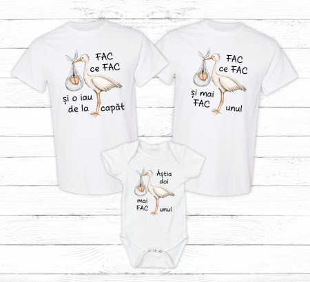 Seturi personalizate băieți - Set tricouri personalizate - Ăștia doi mai fac unul