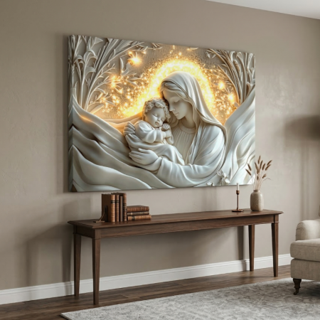 Cadouri creștine - Tablou canvas pânză - Fecioara Maria și Pruncul Iisus