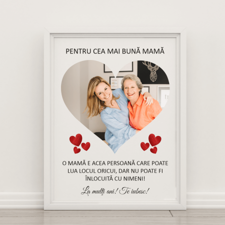 Rame foto - Tablou personalizat A4 - Pentru mamă - Poză și mesaj