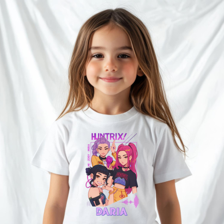 Tricouri - Tricou copil personalizat cu nume - KPop Demon Hunters - M2