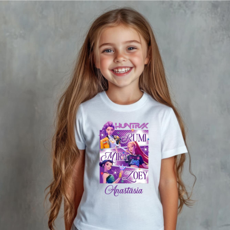 Tricouri - Tricou copil personalizat cu nume - KPop Demon Hunters - M5