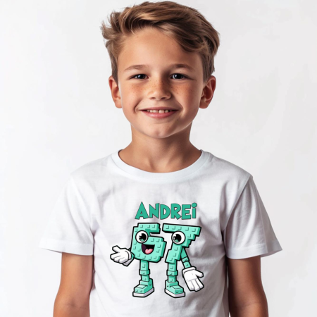 Cadouri pentru copii - Tricou copil personalizat cu nume - Six Seven - M6