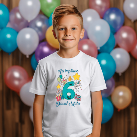 Tricouri aniversare copii - Tricou personalizat - Aniversare - Model băiat