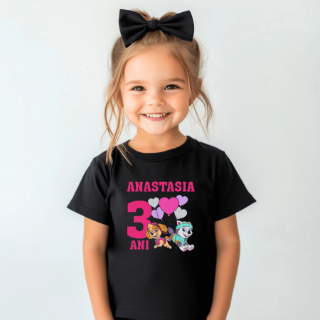 Tricou personalizat aniversare - Patrula Cățelușilor - Model fetiță [1]