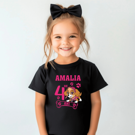 Tricou personalizat aniversare - Patrula Cățelușilor - Model fetiță - M2 [1]