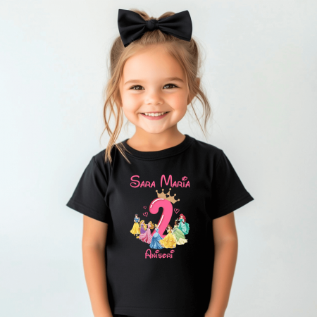 Tricou personalizat aniversare - Prințese [1]