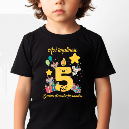 Tricou personalizat copil aniversare - Animăluțe - Model băiețel [1]