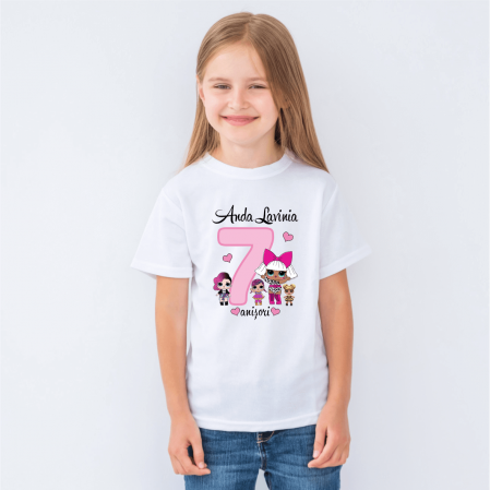 Tricouri aniversare copii - Tricou personalizat copil - Aniversare - LOL Surprise! Girls