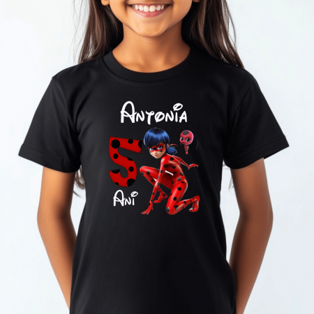 Tricou personalizat copil aniversare - Miraculos - Buburuza [1]