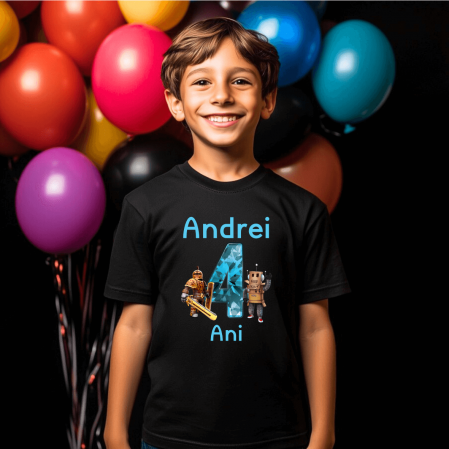 Tricou personalizat copil aniversare - Roblox - Model băiețel [1]