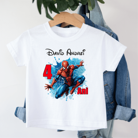 Tricouri aniversare copii - Tricou personalizat copil aniversare - Spiderman - M5