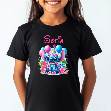 Tricou personalizat copil aniversare - Stitch - Model 3 [1]