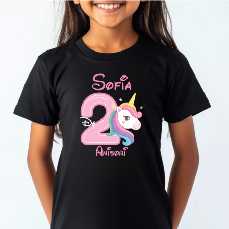 Tricou personalizat copil aniversare - Unicorn [1]