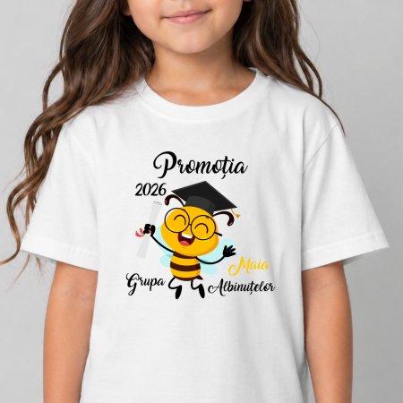 Evenimente - Tricou personalizat copil cu text - Absolvent - Grupa Albinuțelor