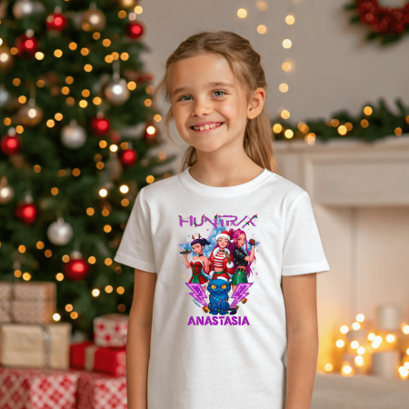 Cadouri de Sărbători - Tricou personalizat copil - Huntrix - Crăciun - M4