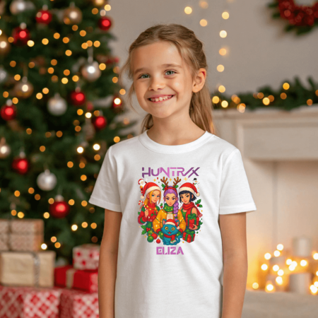 Cadouri de Sărbători - Tricou personalizat copil - Huntrix - Crăciun - M5