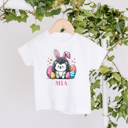 Tricouri personalizate copii Paște - Tricou personalizat copil - Paște - Arici - Model fetiță