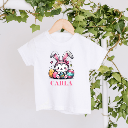 Tricouri personalizate copii Paște - Tricou personalizat copil - Paște - Iepuraș - Model fetiță