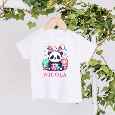 Tricouri personalizate copii Paște - Tricou personalizat copil - Paște - Panda - Model fetiță
