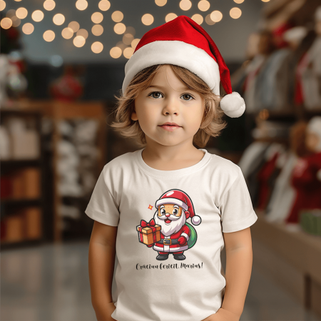 Cadouri de Sărbători - Tricou personalizat cu mesaj - Moș Crăciun - M2