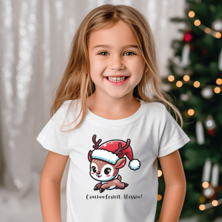 Cadouri de Sărbători - Tricou personalizat cu mesaj - Ren