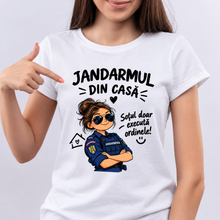 Tricouri - Tricou personalizat - Jandarmul din casă - Soțul doar execută