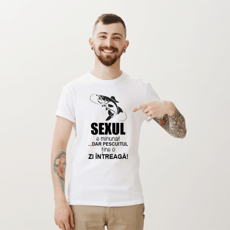 Cadouri pentru EL - Tricou personalizat pescar - Sexul e minunat